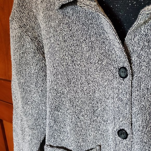 Liz & Co Black & White Cardigan L - Picture 2 of 5